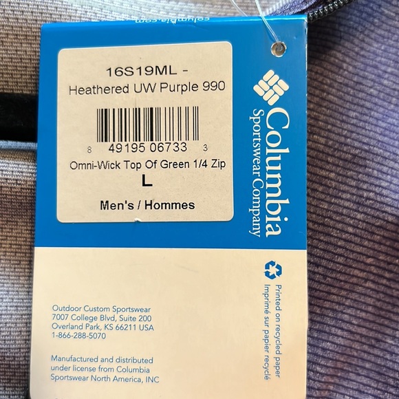 Columbia Golf 1/4 zip jacket. - Picture 6 of 6